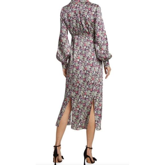 Cinq a Sept Quin Floral MIDI Dress NWT Size 4 - Picture 3 of 15